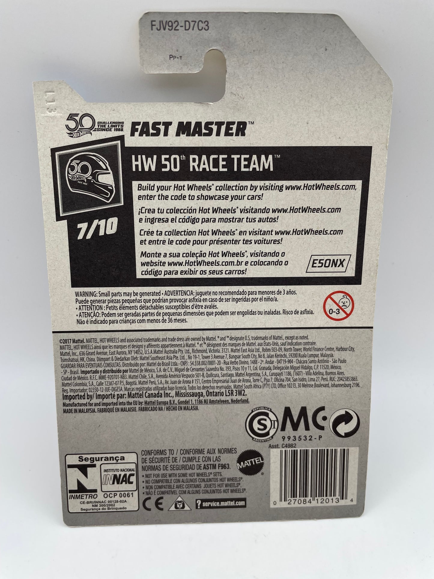Hot Wheels - 50th Race Team - #260 7/10 Fast Master 2018 #103106