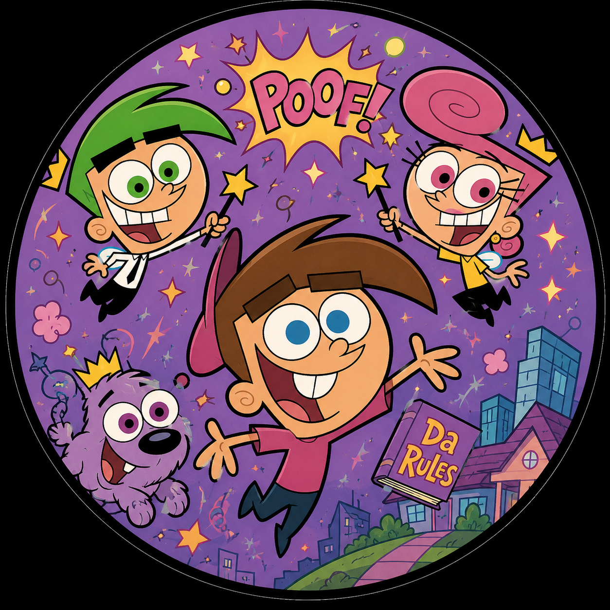 Button - 90s Theme - Fairly Odd Parents