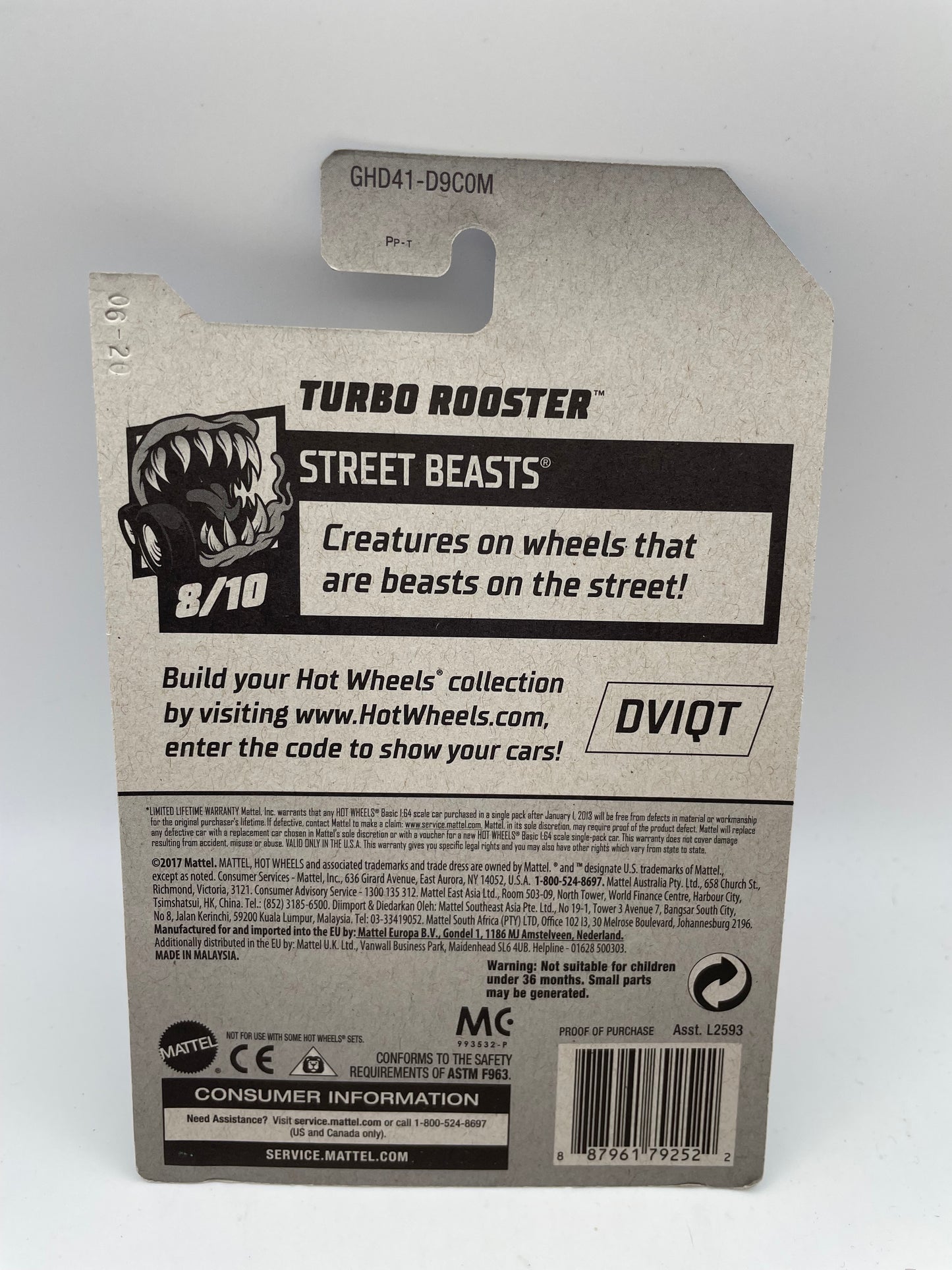 Hot Wheels - Street Beasts #211 8/10 Turbo Rooster 2020 #103244