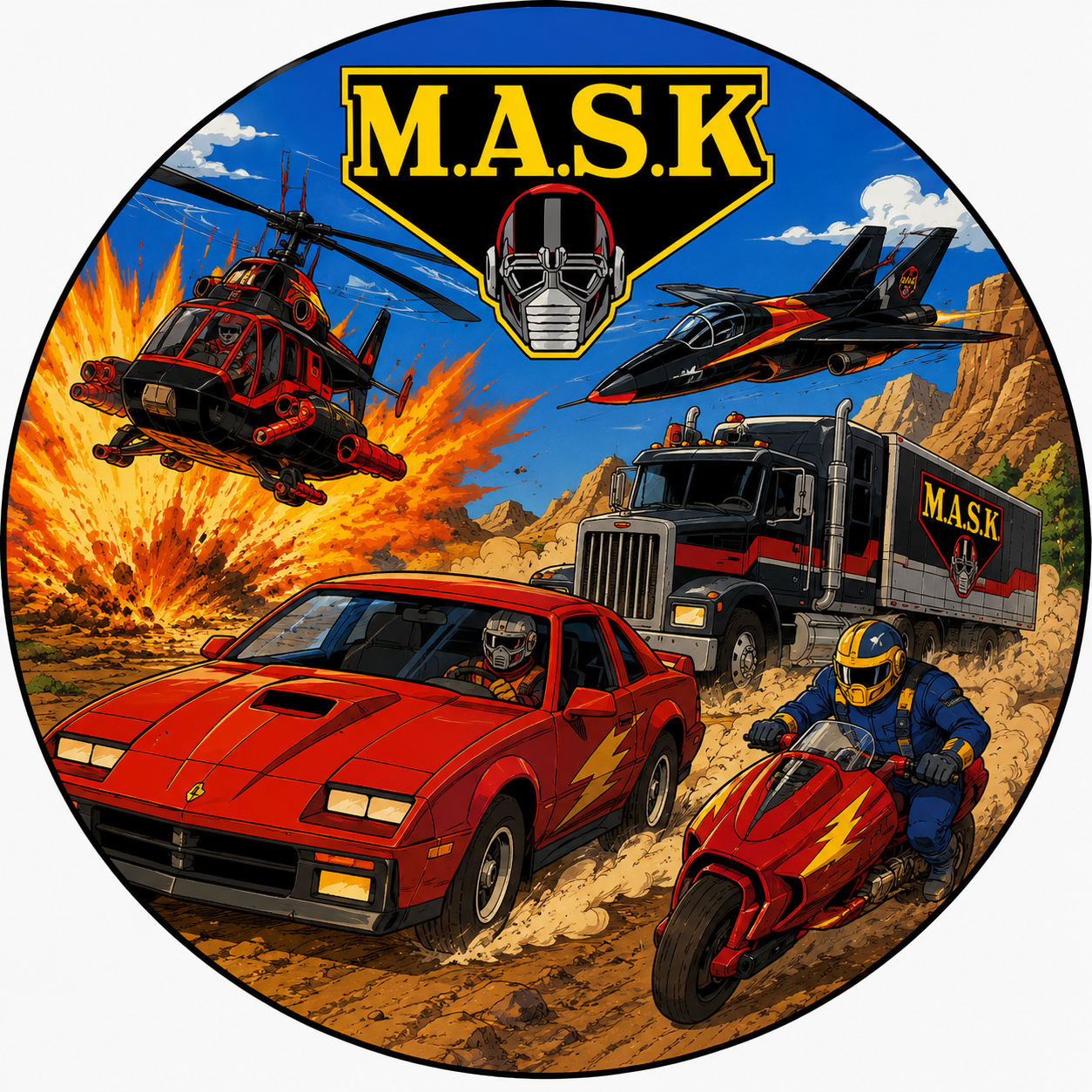 Button - 80s Theme - M.A.S.K. Vehicles