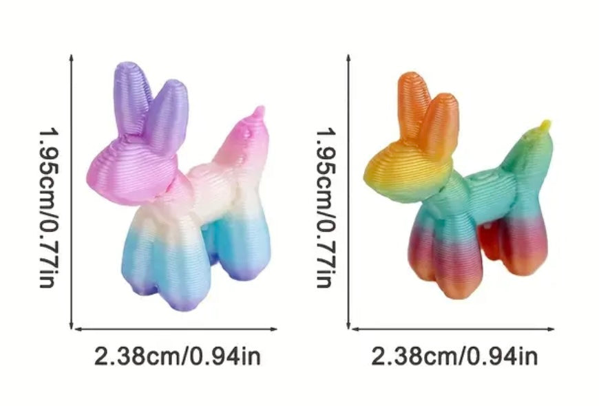 Mini Resin / 3D Print - Balloon Dog - Assorted Colors #107199