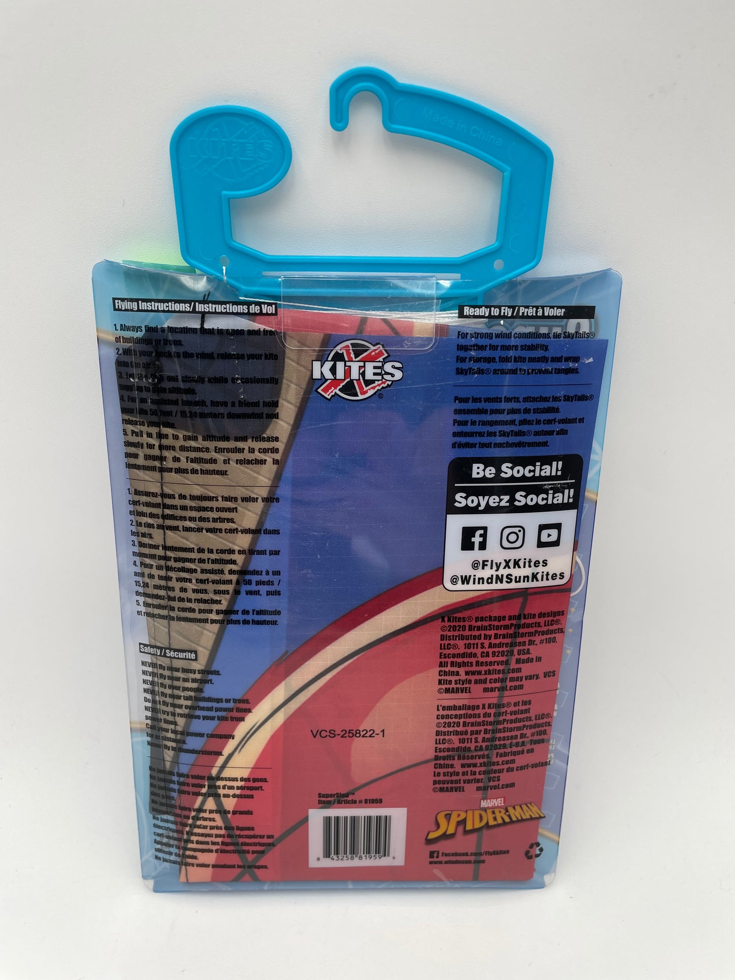 Kite - Spiderman Sled Nylon Frameless 32” Kite #103449