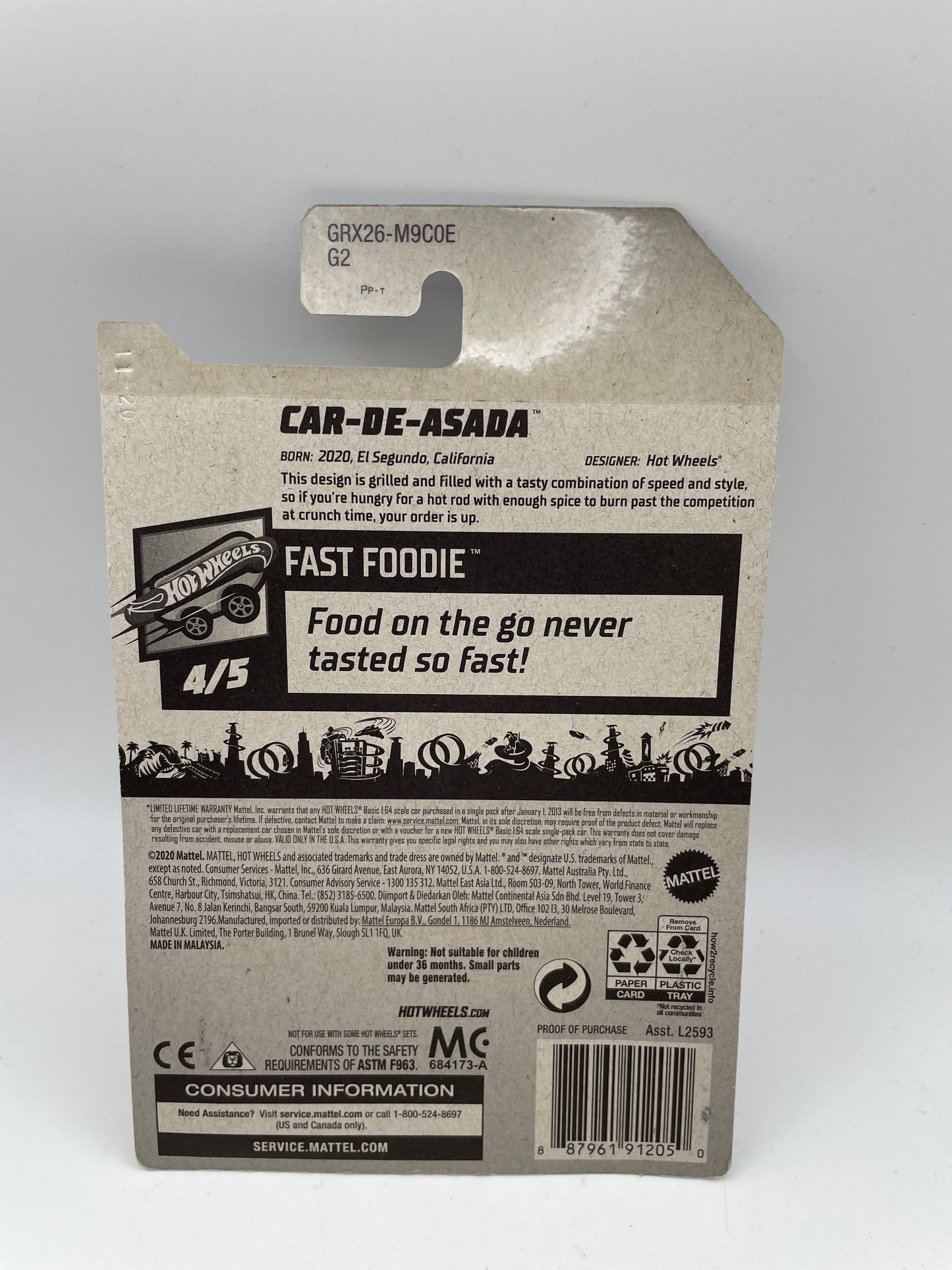 Hot Wheels - Fast Foodie #108 4/5 Car De Asada Tan 2021 #103247