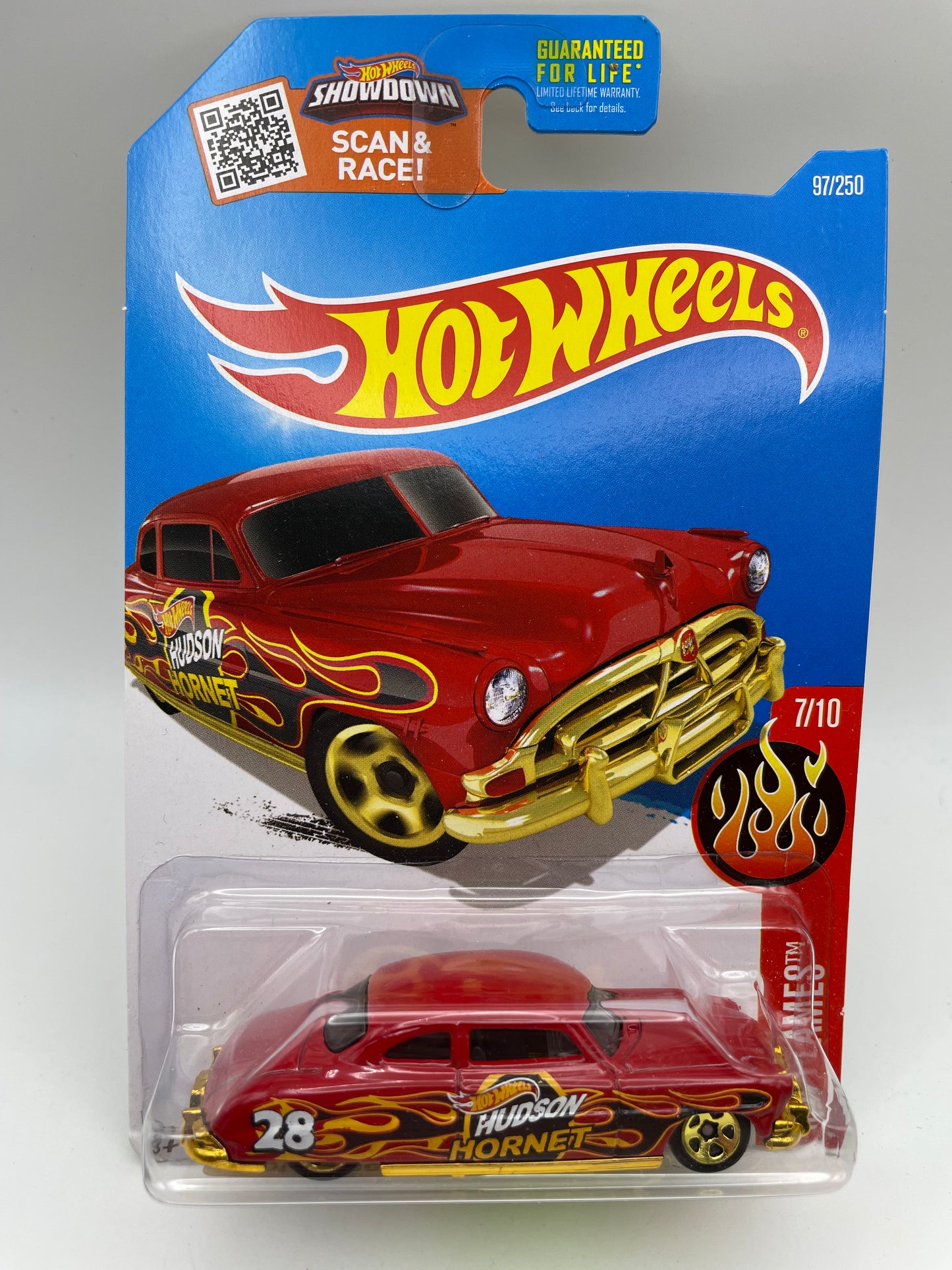 Hot Wheels - Flames #97 7/10 ‘52 Hudson Hornet Red 2016 #103125