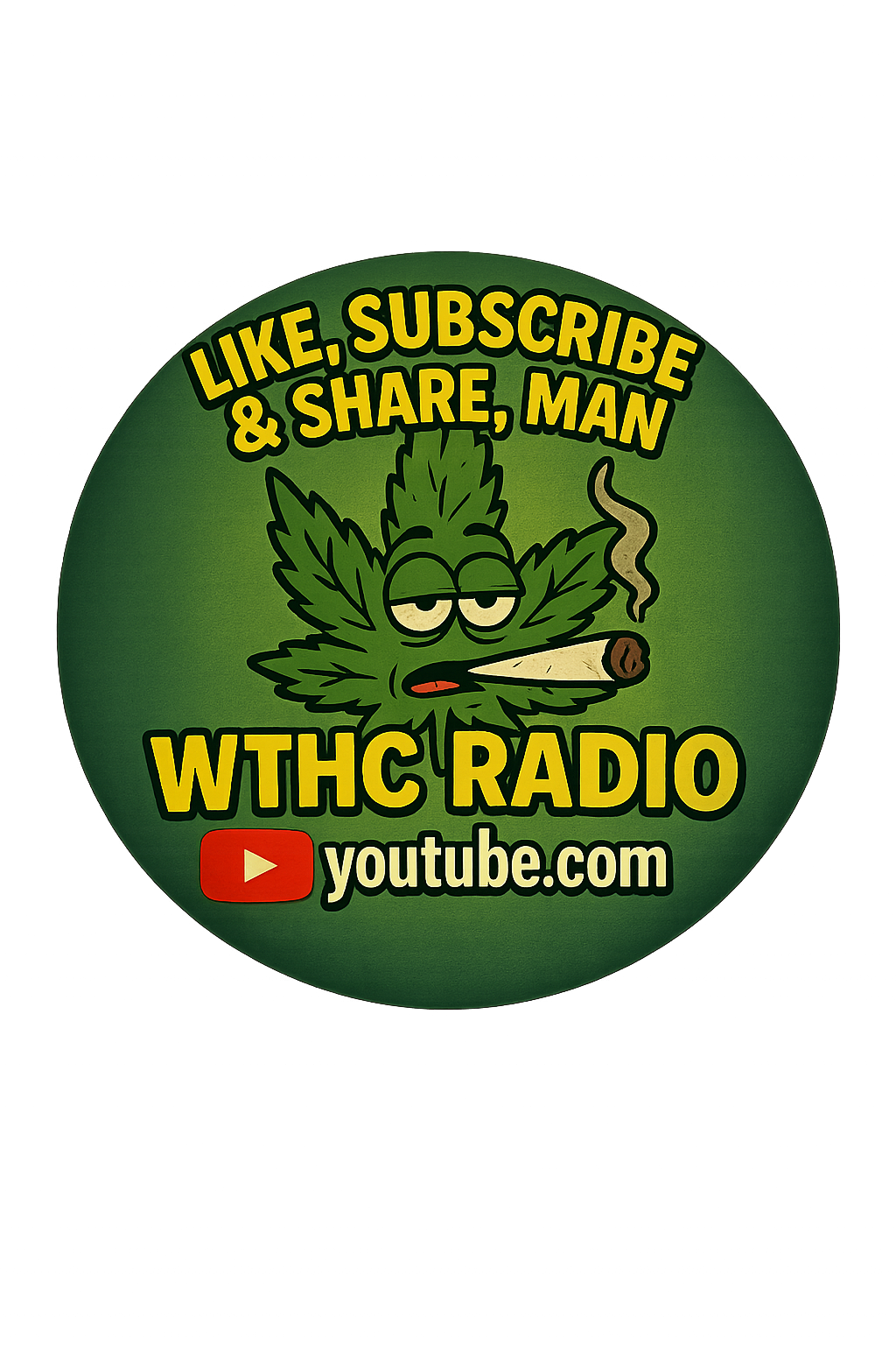 Button - WTHC-Radio - Smokin Leaf