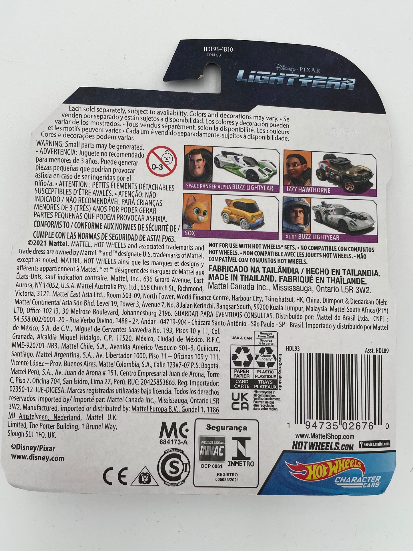 Hot Wheels - Disney - Lightyear - XL-01 Buzz Lightyear 2021 #102529