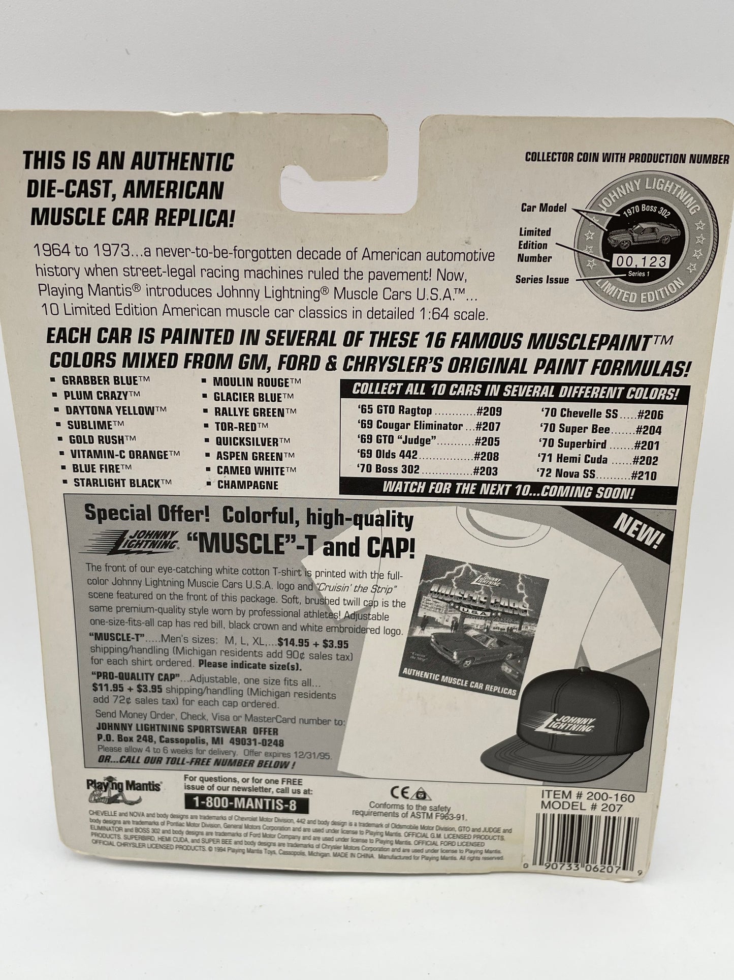 Johnny Lightning - Muscle Cars USA - Limited Edition- ‘69 Eliminator 1995 #102774