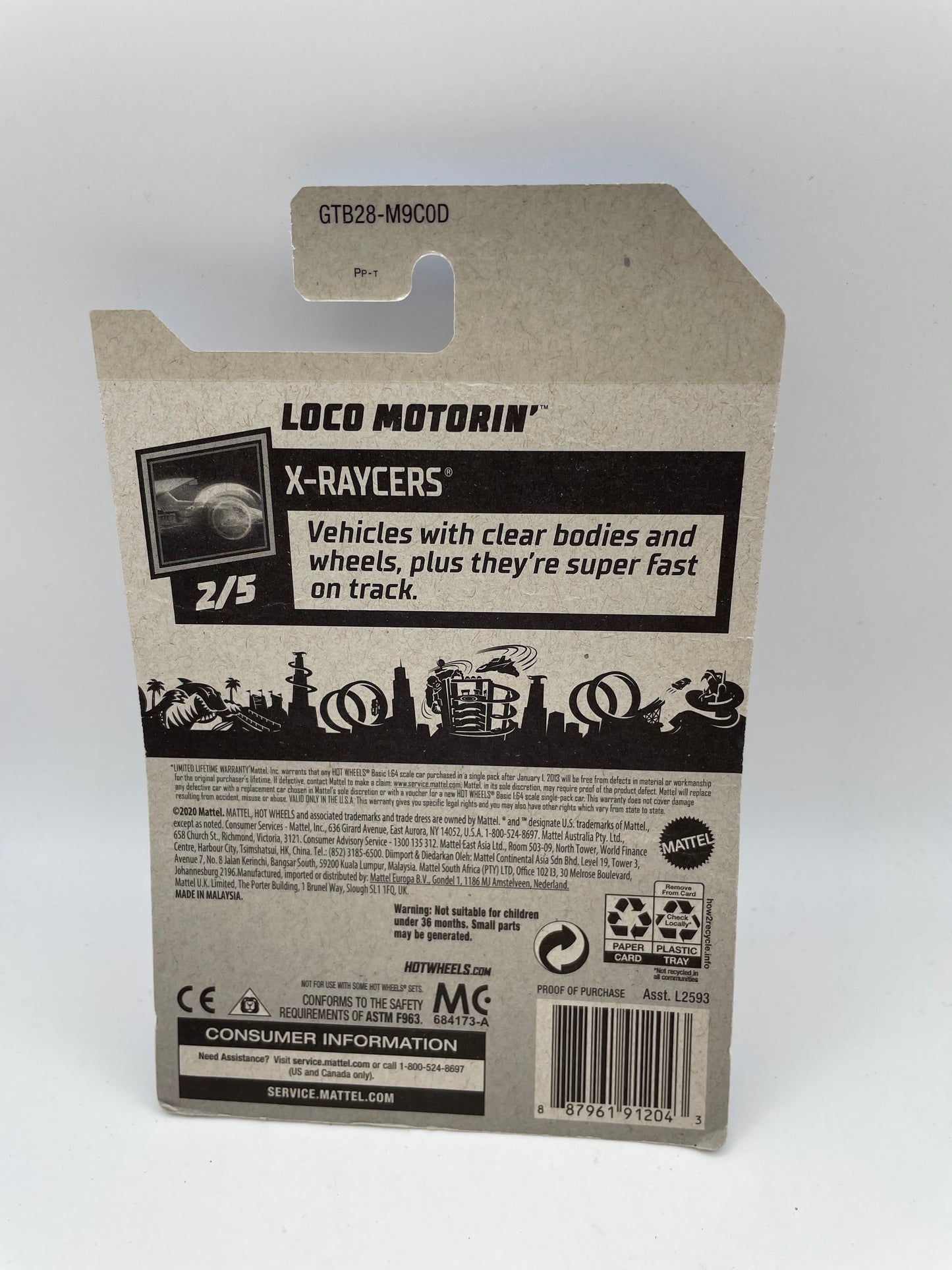 Hot Wheels - X-Racers - #99 2/5 Loco Motorin Silver 2021 #103284