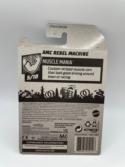 Hot Wheels - Muscle Mania #219 5/10 AMC Rebel Machine White 2021 #103259