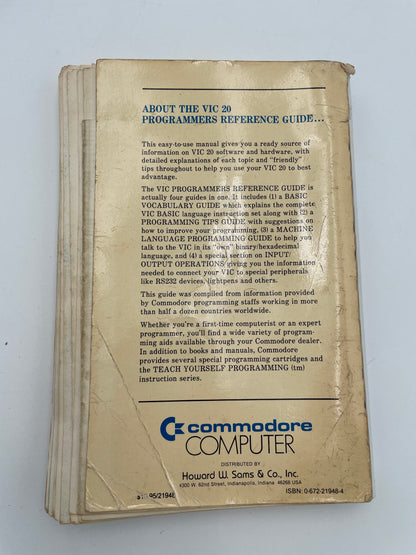 Commodore Vic-20 - Programmer’s Reference Guide 1982 #102061