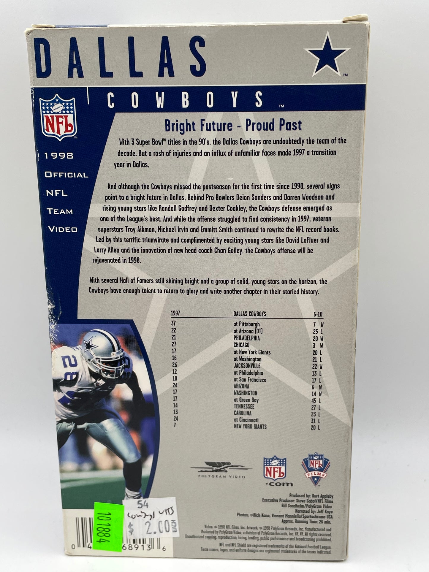VHS - Dallas Cowboys 1989 Official NFL Team Video #101884