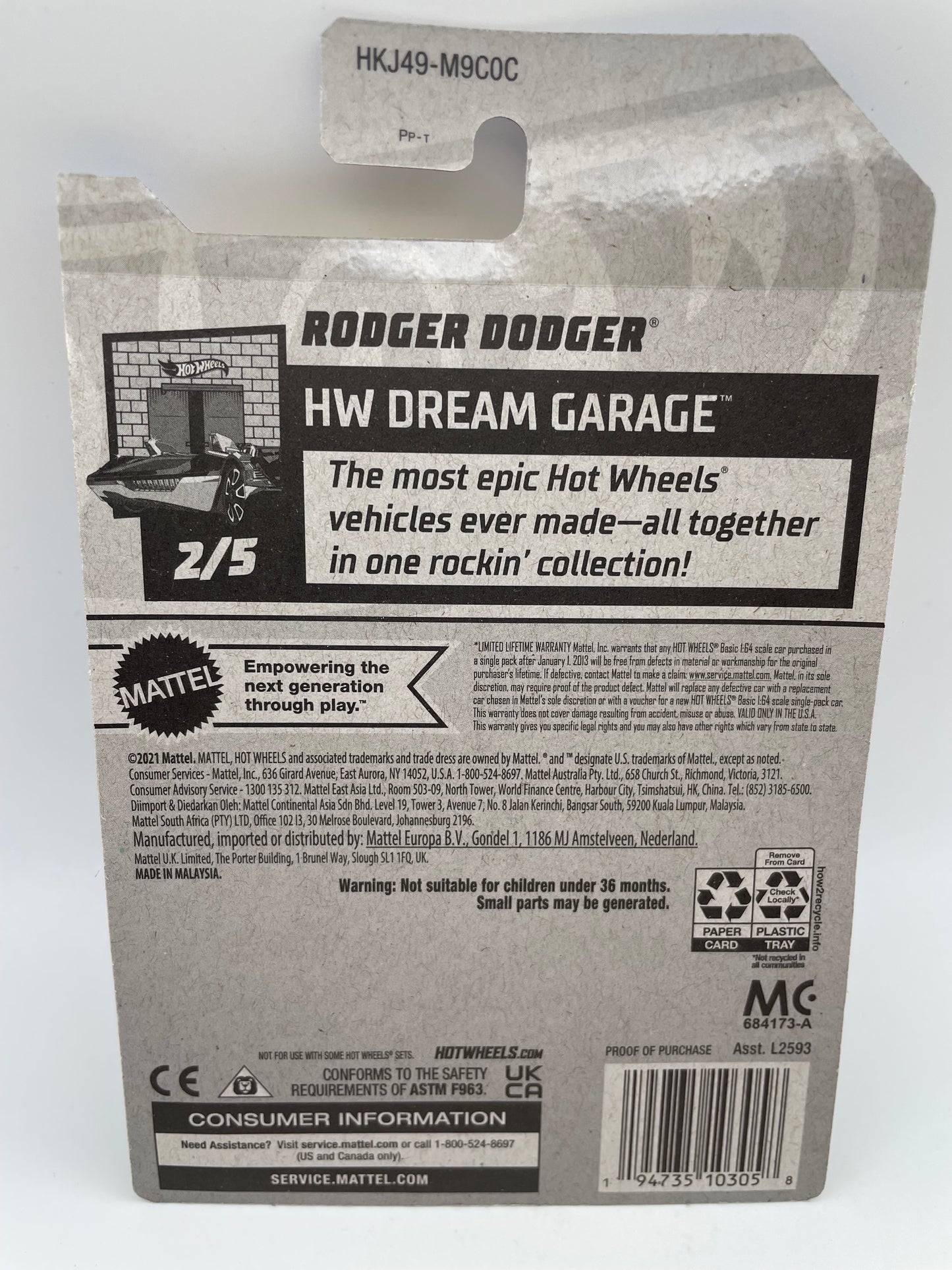 Hot Wheels - Dream Garage #32 2/5 Rodger Dodger White 2023 #103130