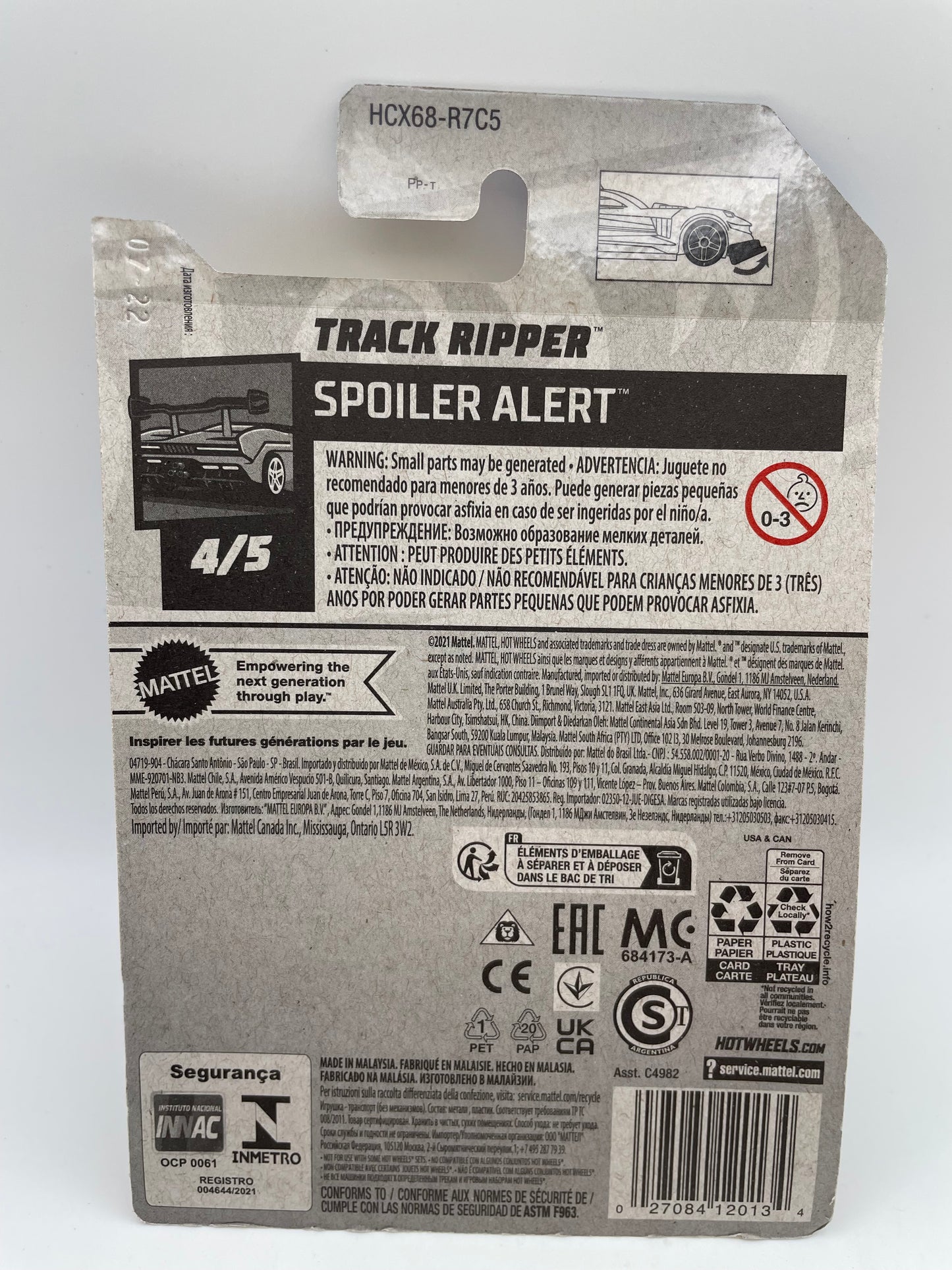 Hot Wheels - Spoiler Alert - #164 4/5 Track Ripper Red 2022 #103109