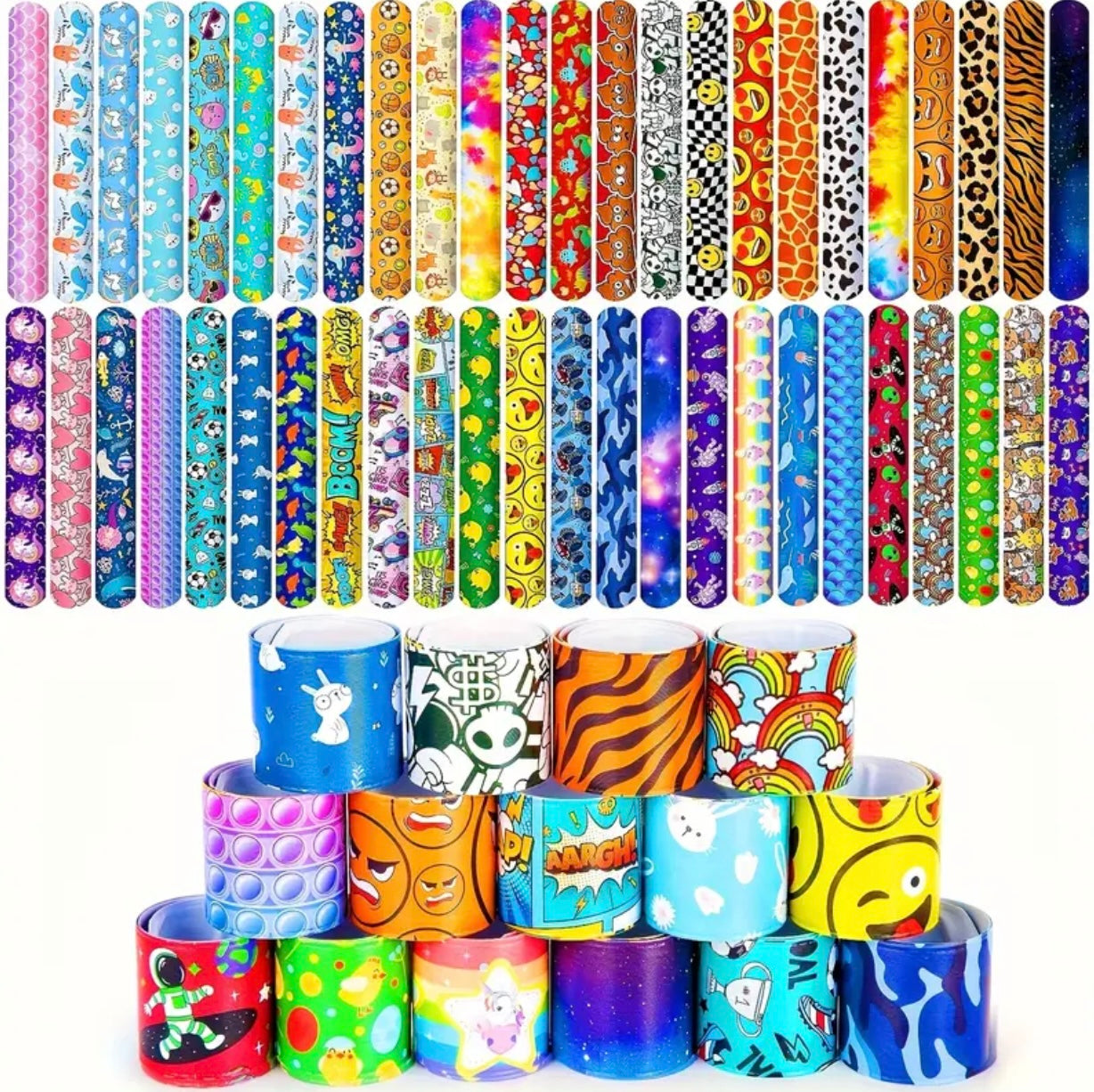 Slap Bracelets - Assorted Colors & Designs #106646