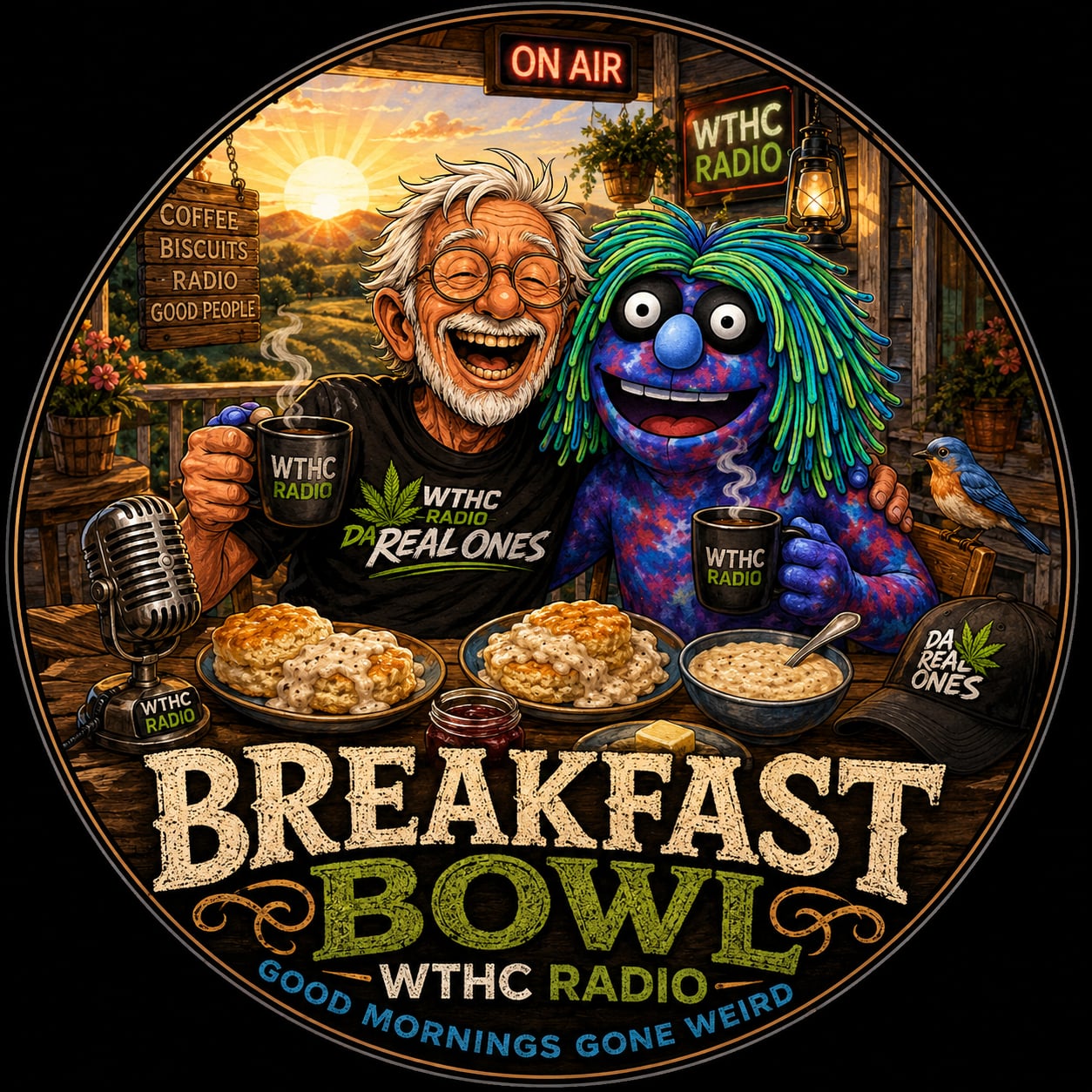 Buttons - WTHC-Radio - Breakfast Bowl Biscuits and Gravy #108043