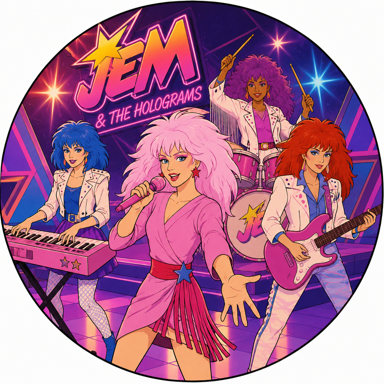 Button - 80s Theme - Jem