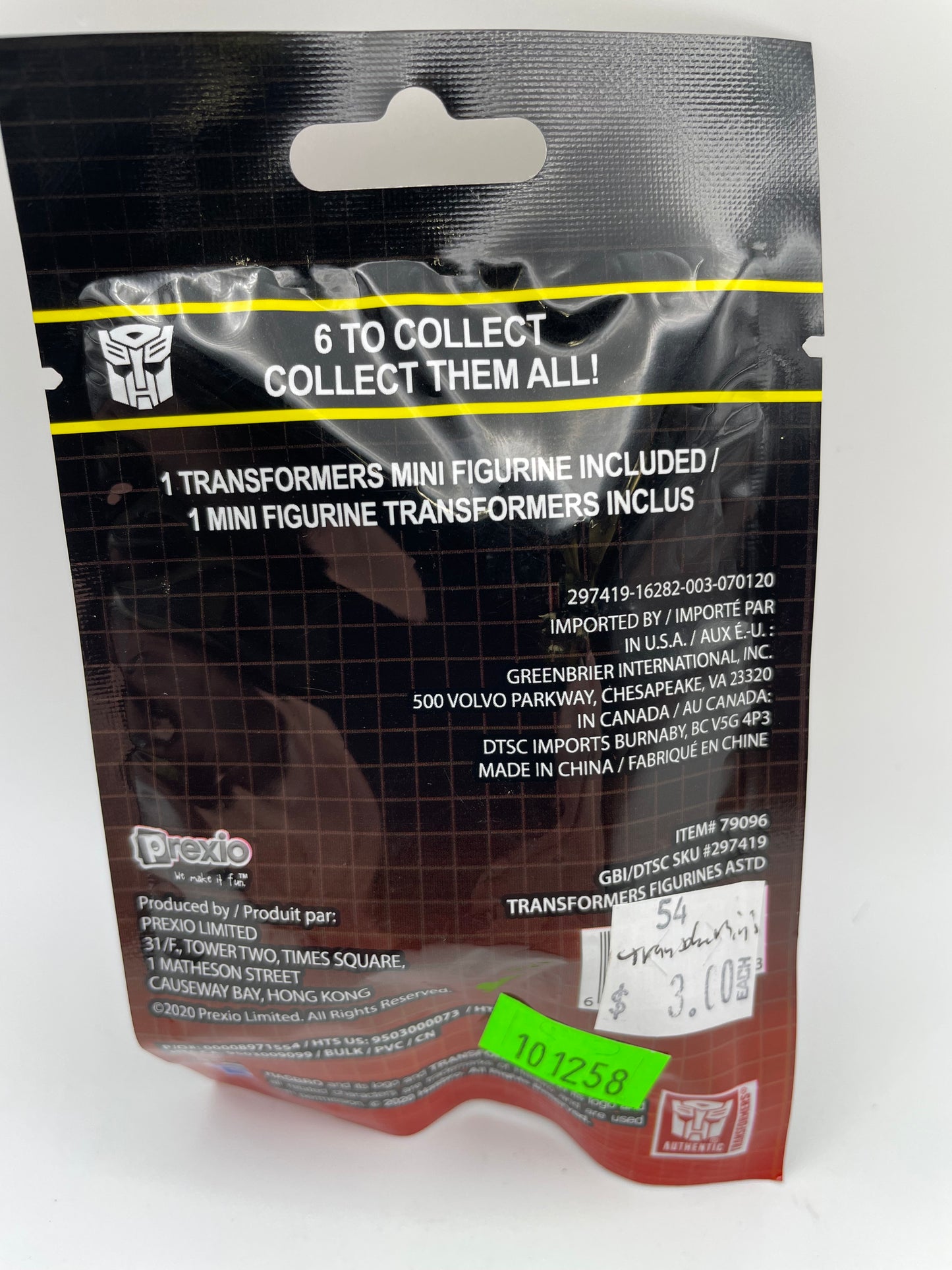 Transformers - Optimus Prime Mini Fig Foil Package 2020 #101257