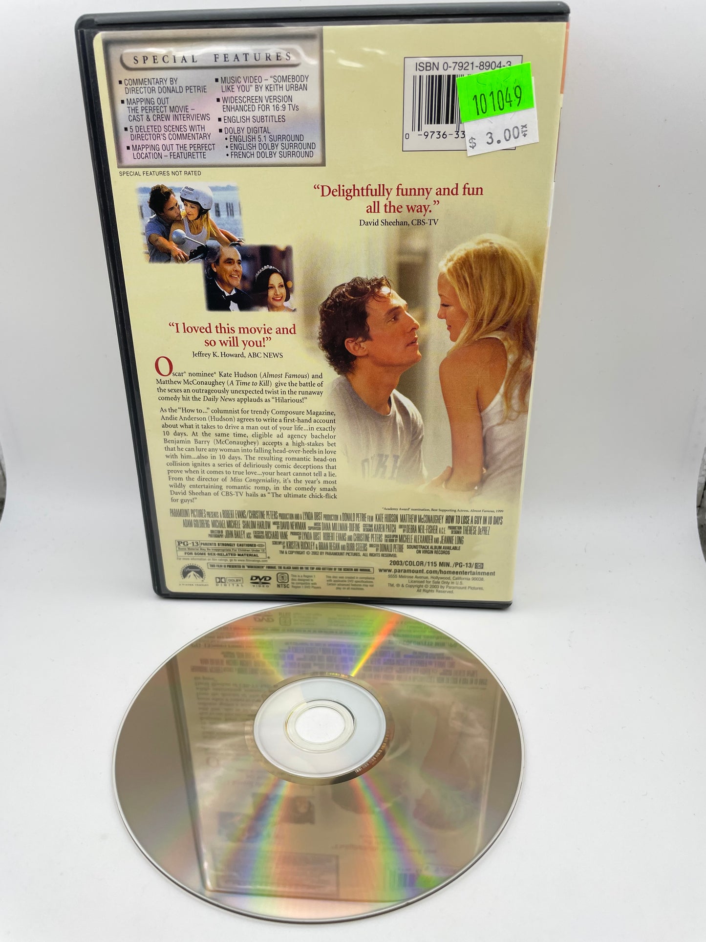 DVD - How to Lose a Guy in 10 Days 2003 #101049