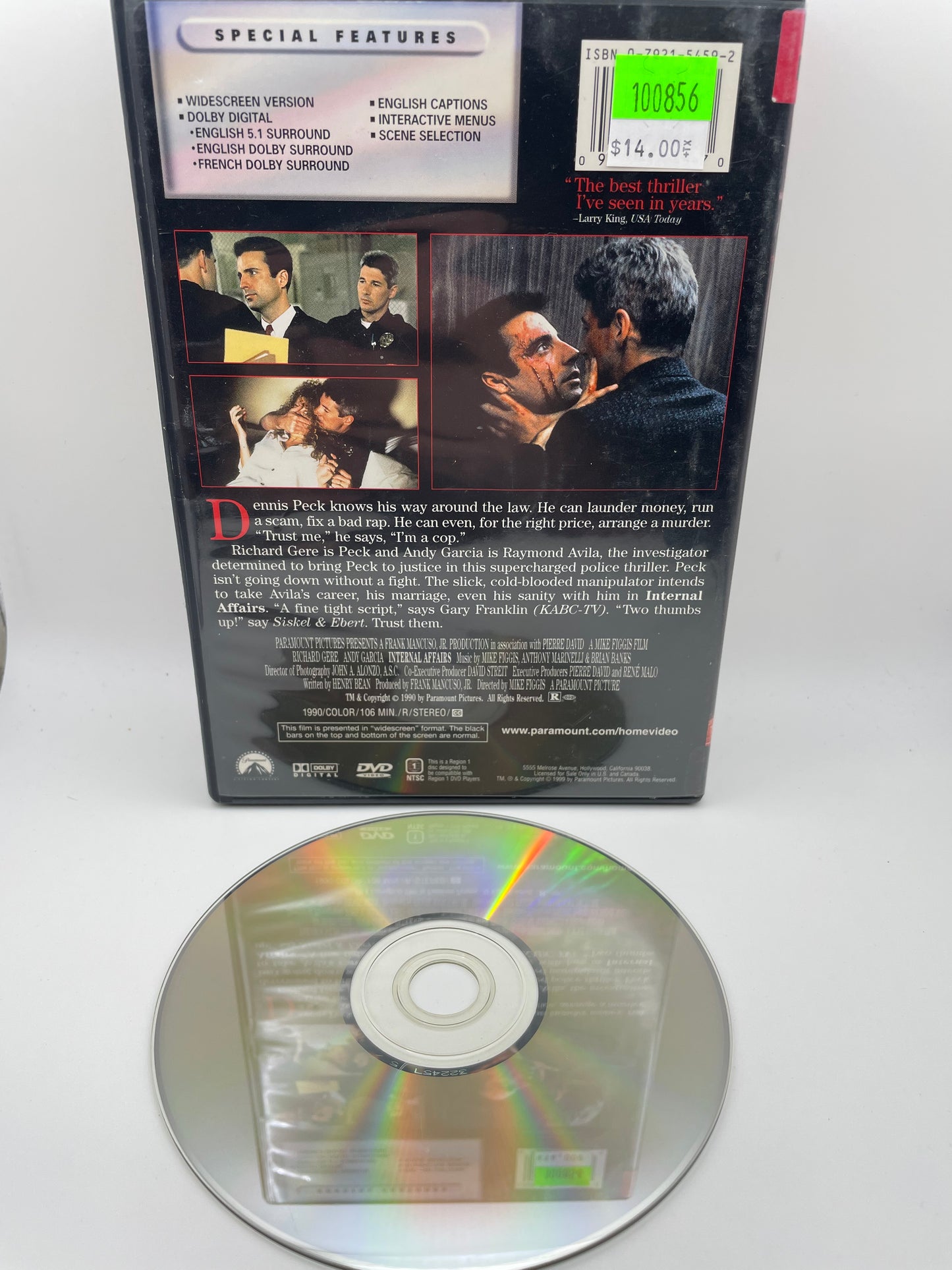 DVD - Internal Affairs 1990 #100856