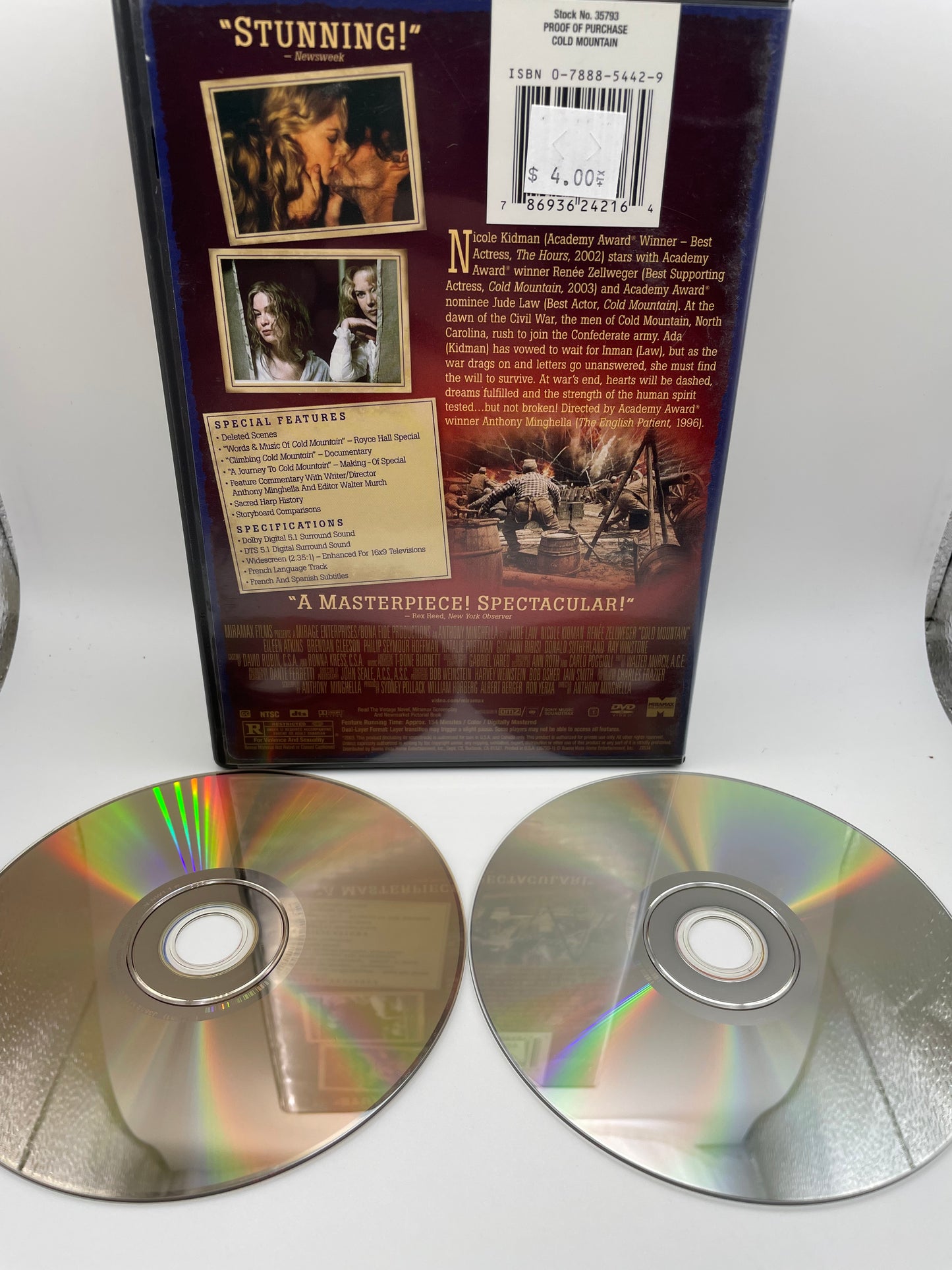 Dvd - Cold Mountain 2003 #100548