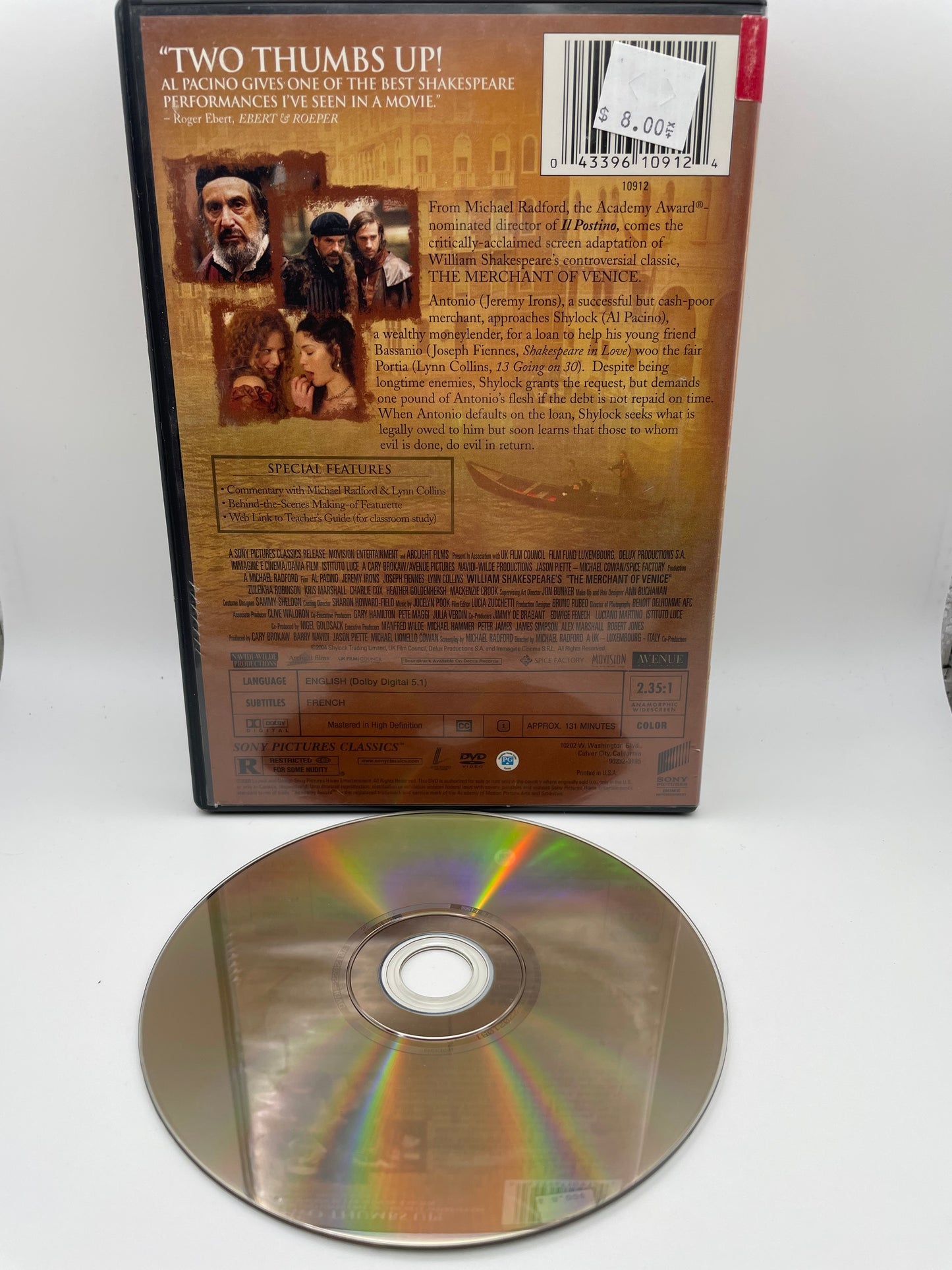 Dvd - Merchant of Venice 2005 #100629