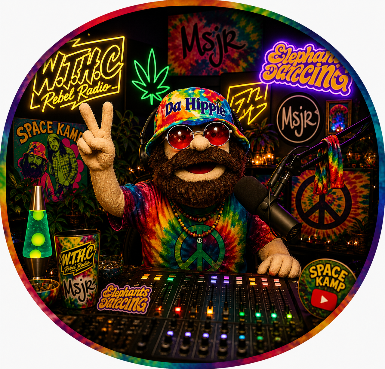 Button - WTHC-Radio - DJ Hippie