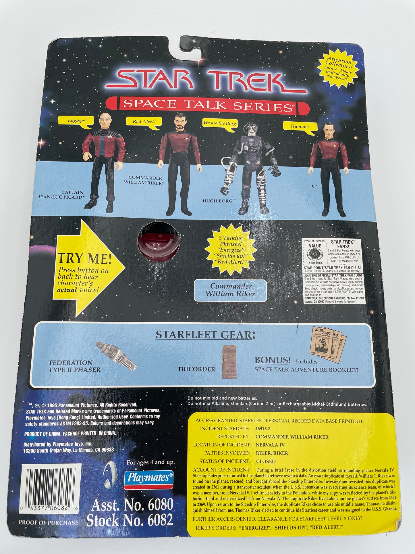 Star Trek - Space Talk Series - Commander William River 1995 #100266