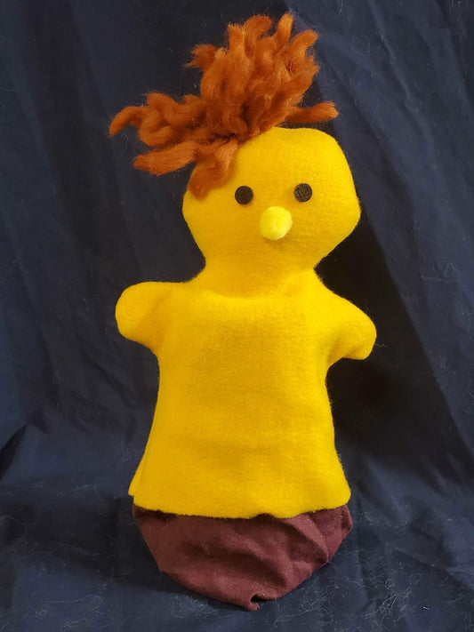 Hand Puppet - Yellow w/ Wild Hair