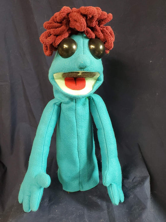 Curly Haired Blue Puppet