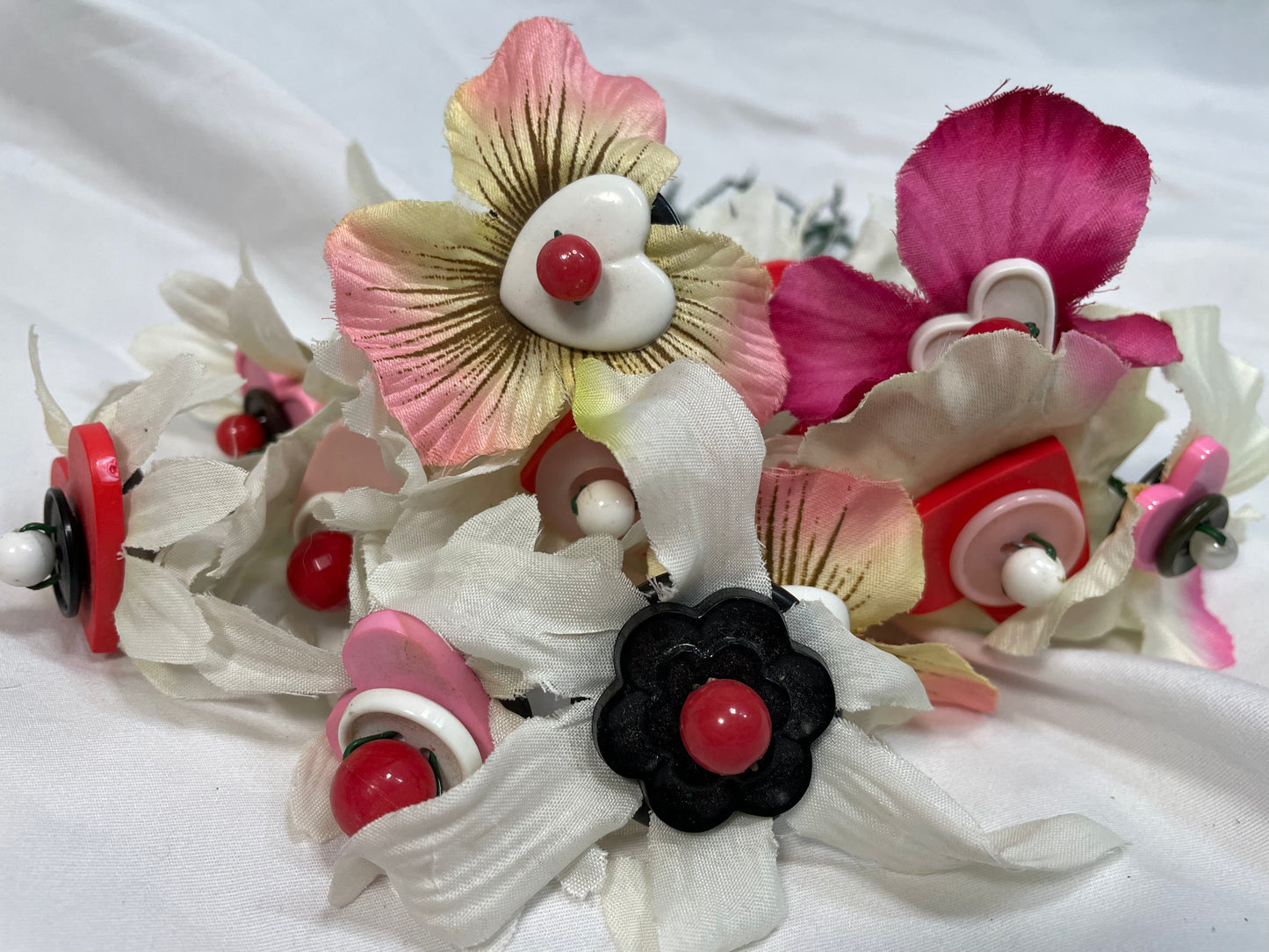 “Love” Heart Button Flower