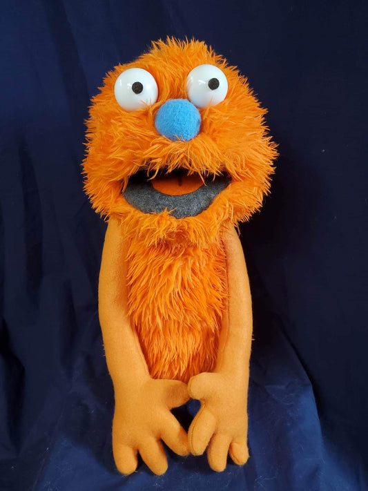 Furry Orange Sleeve Puppet XL