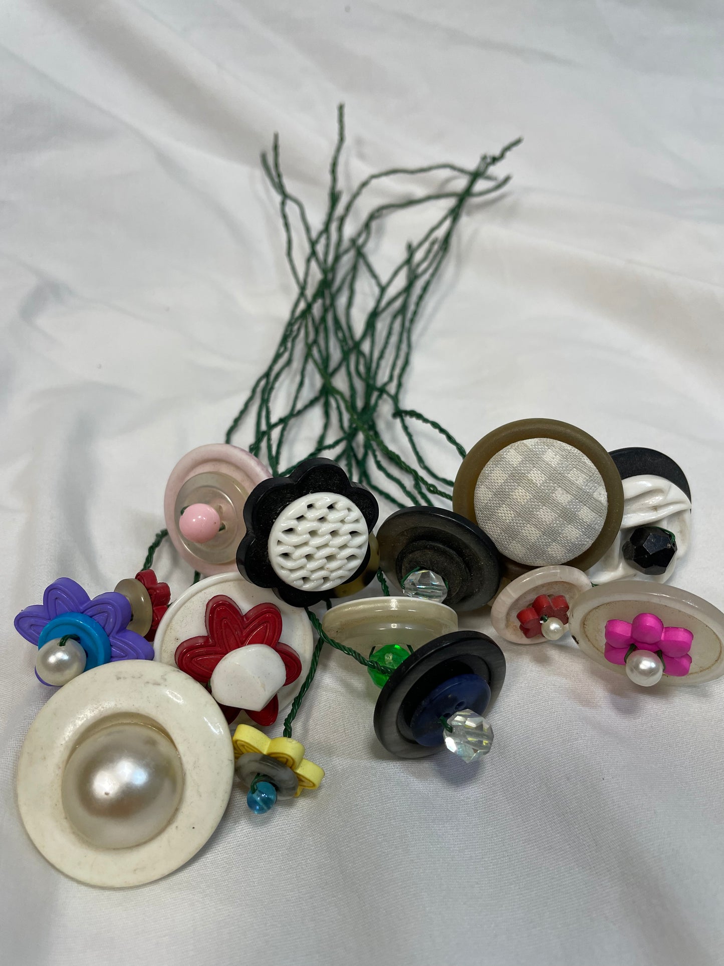 All Vintage Button Flower