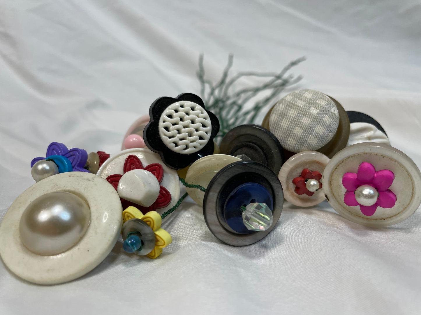 All Vintage Button Flower