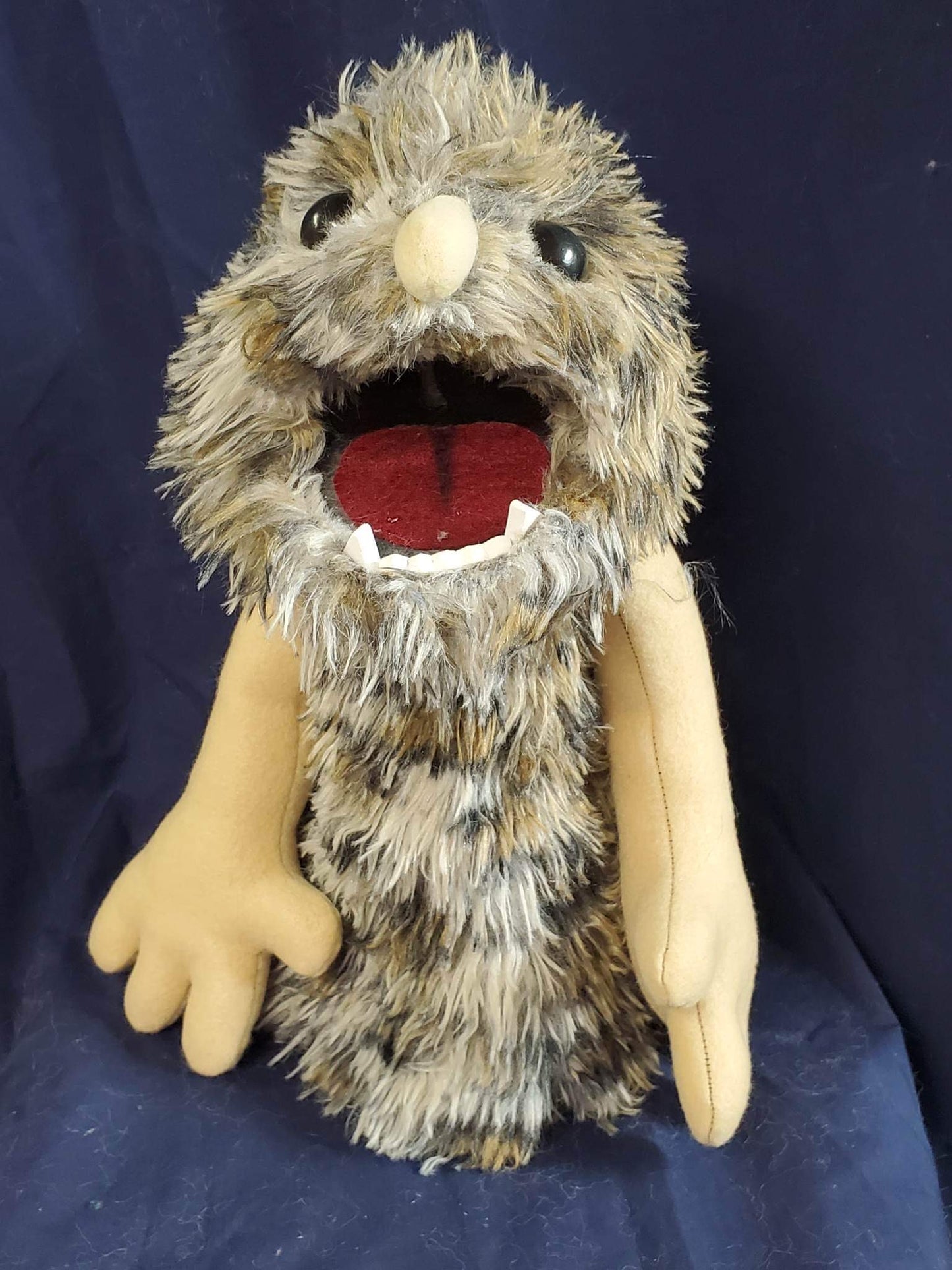 Furry Tan Spotted Puppet