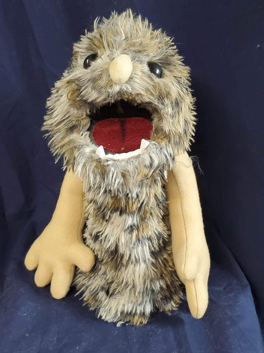 Furry Tan Spotted Puppet