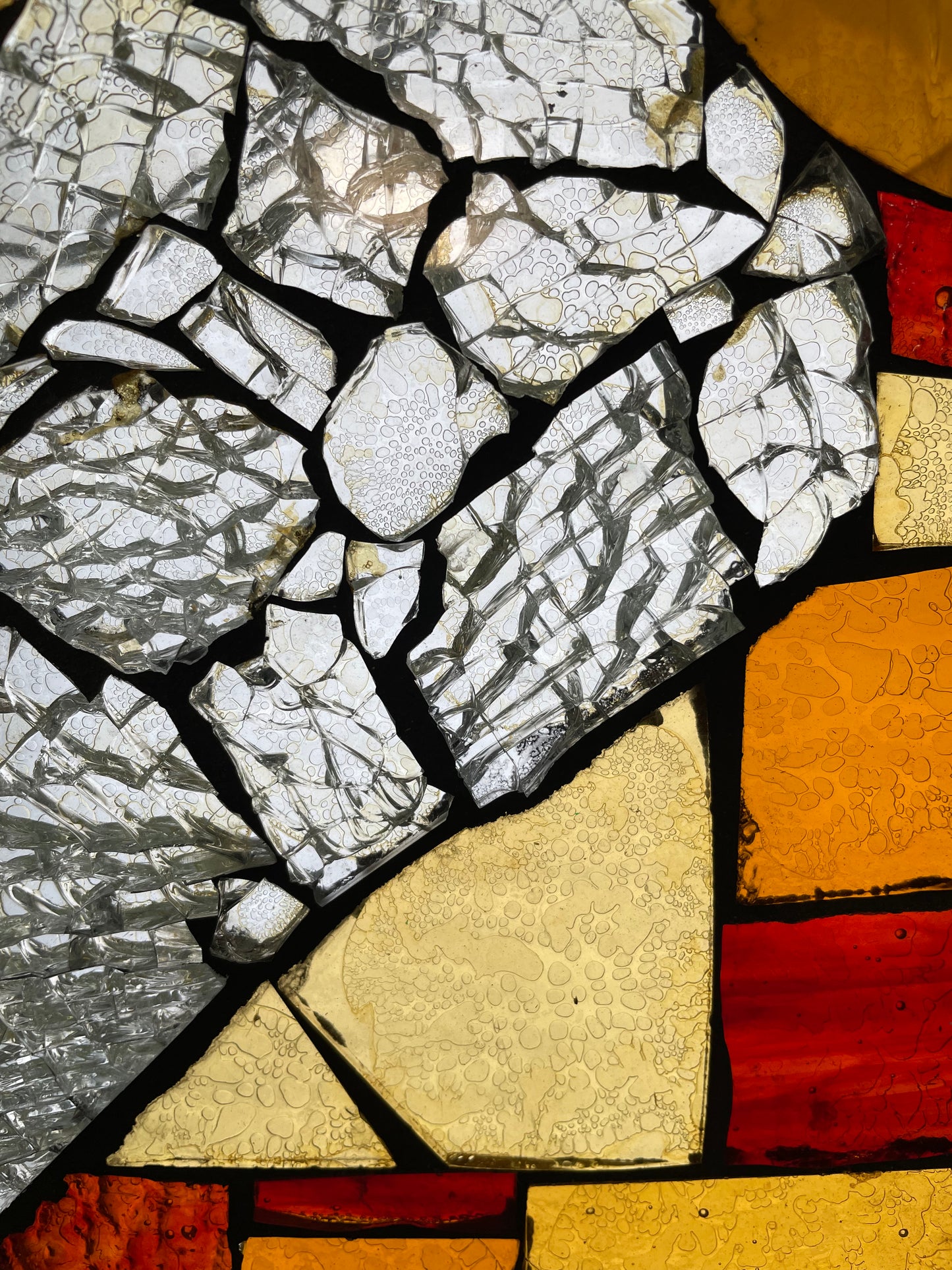 Stained Glass Crackled Heart