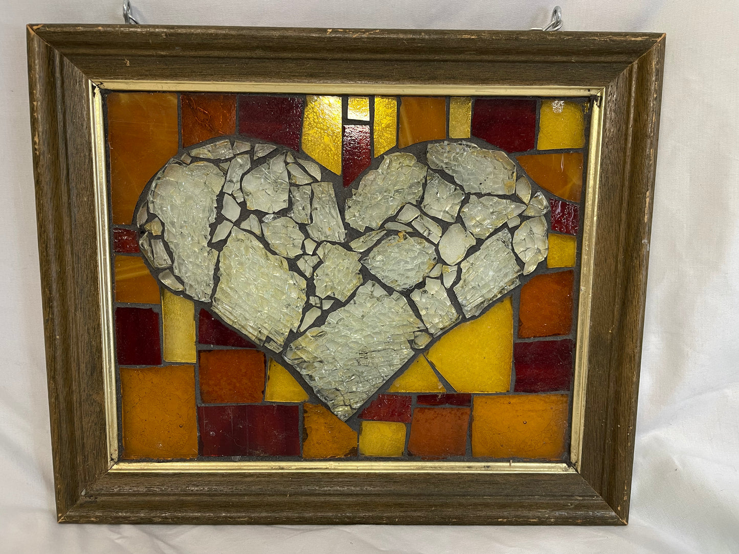 Stained Glass Crackled Heart