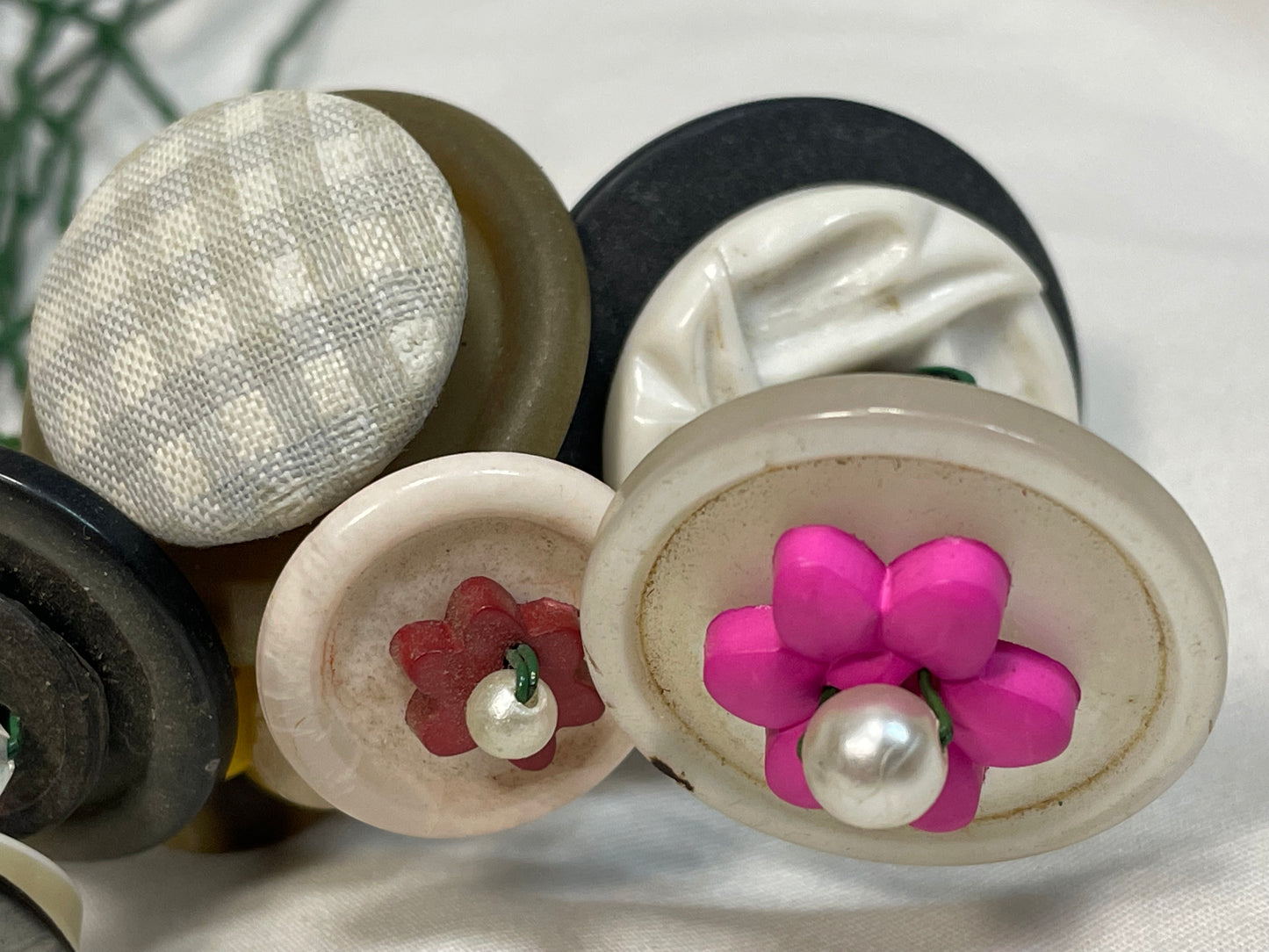 All Vintage Button Flower