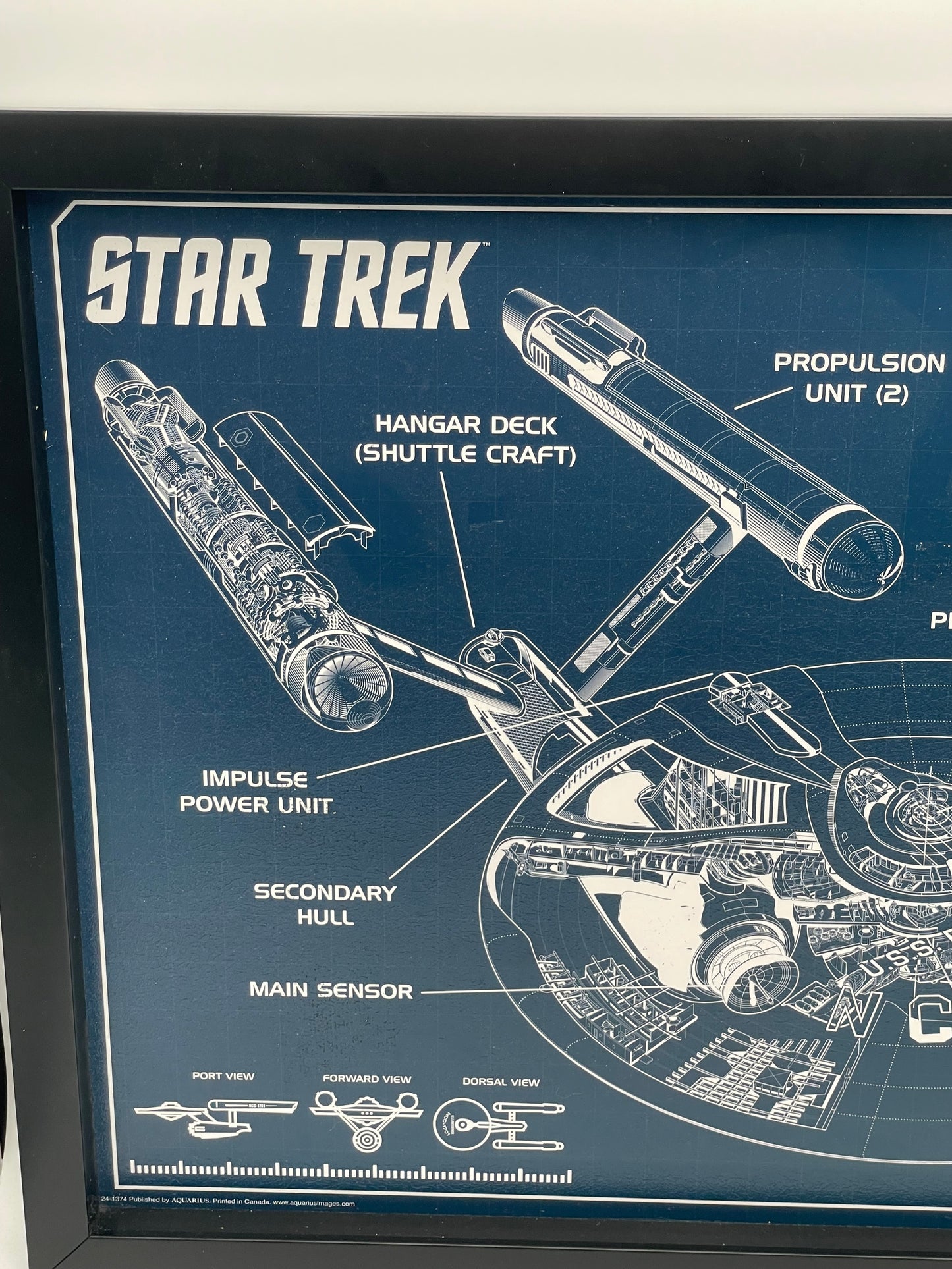 Star Trek - Framed Wall Blueprint - USS Enterprise NCC 1701 -2016 #104539