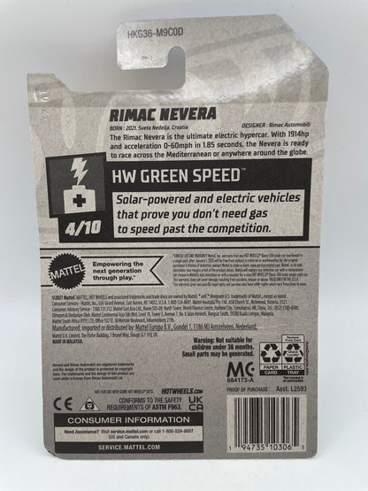 Hot Wheels - Green Speed #70 4/10 Rimac Nevera Blue 2023 #103167