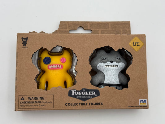 Fuggler - Collectible Figures - 2 Pack - Yellow Indecisive Monster & Grey Sketchy Squirrel 2024 #105123