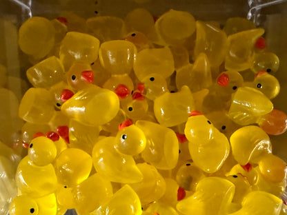 Mini Resin / 3D Print - Transparent Ducks - Yellow #107207