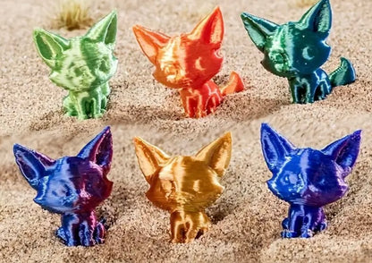 Mini Resin / 3D Print - Foxes - Assorted Colors #107197