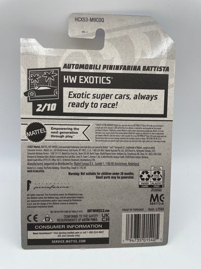 Hot Wheels - Hot Exotics #171 2/10 Autimobili Pininfarina Battista 2022 #103164
