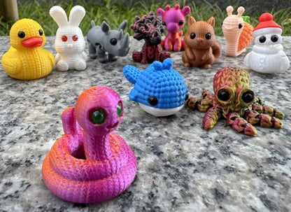 Small Resin / 3D Print - Articulated / Figures - Assorted Animals & Colors #107220