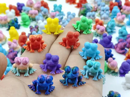 Mini Resin / 3D Print - Big Eyed Frogs - Assorted Colors #107190