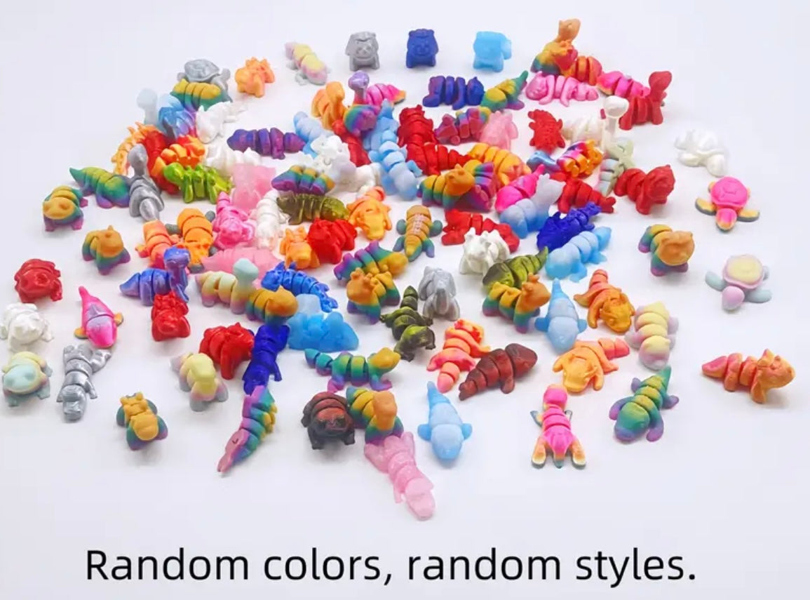 Mini Resin / 3D Print - Small Articulated Animals - Assorted Styles & Colors #107191