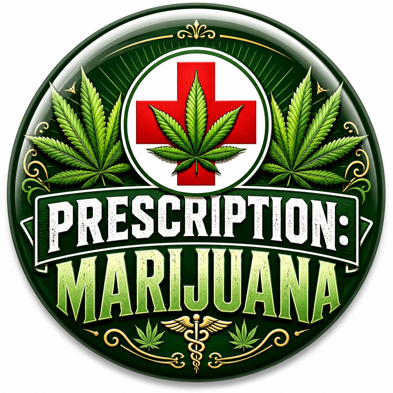 Buttons - WTHC-Radio - Prescription Marijuana #108081