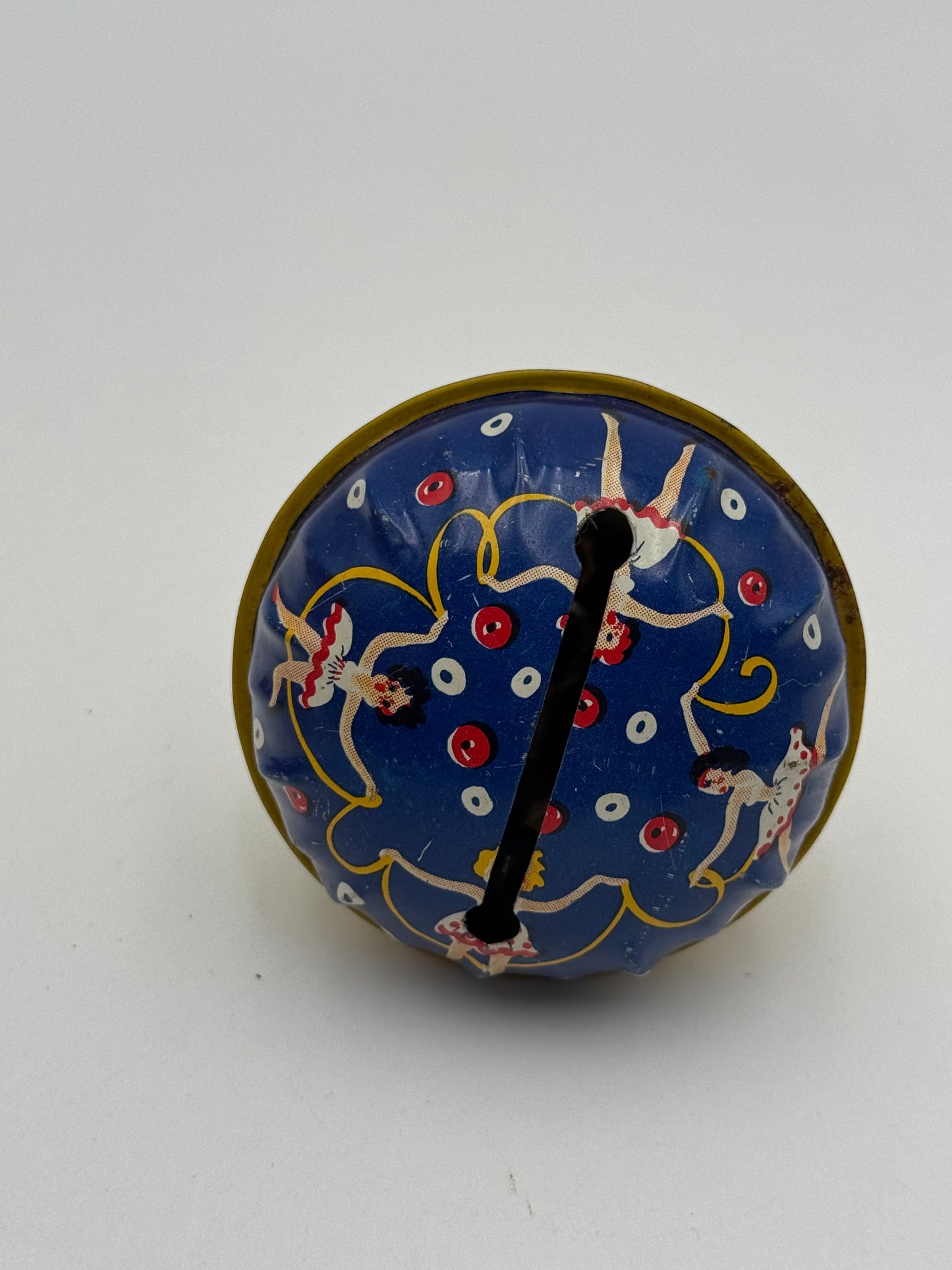Tin Noisemaker - Vintage - Rattle - Dancers 1950s/60s #105452