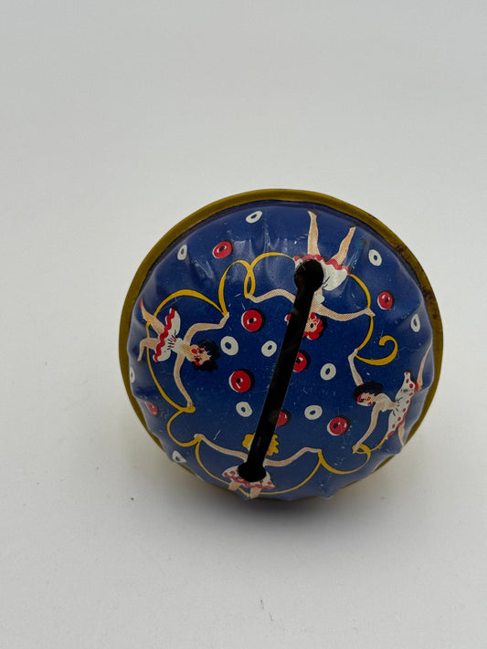 Tin Noisemaker - Vintage - Rattle - Dancers 1950s/60s #105452